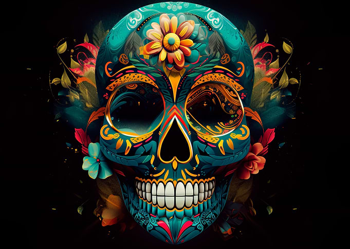 Cartoon skull