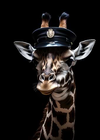 Police Officer Giraffe