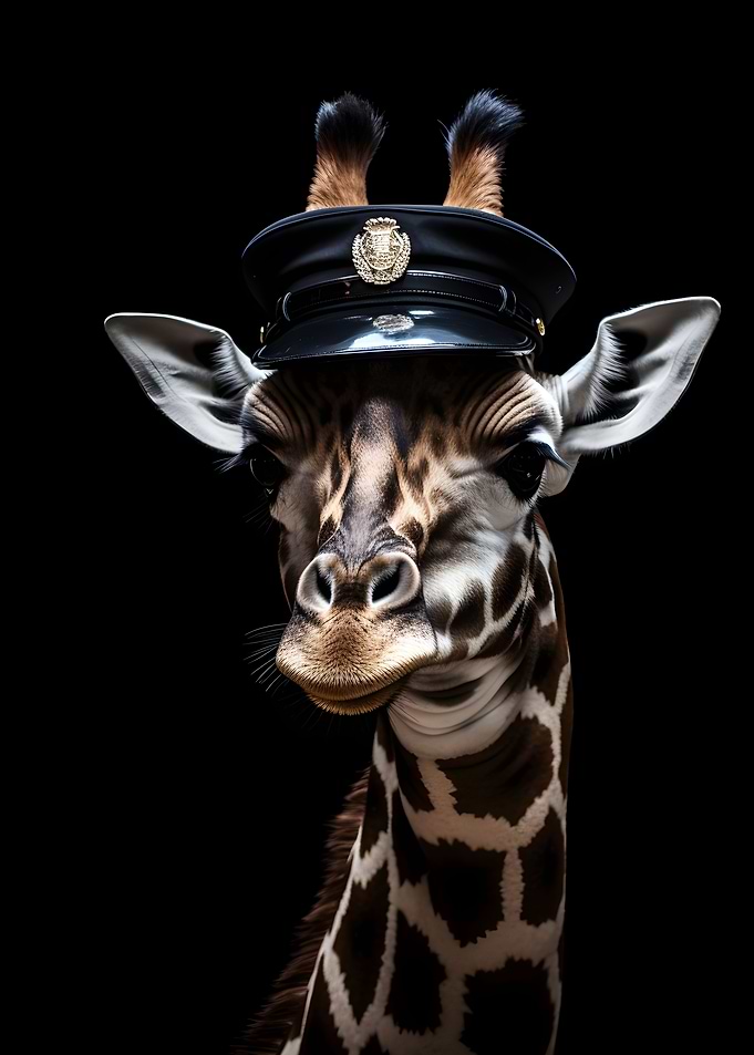 Police Officer Giraffe