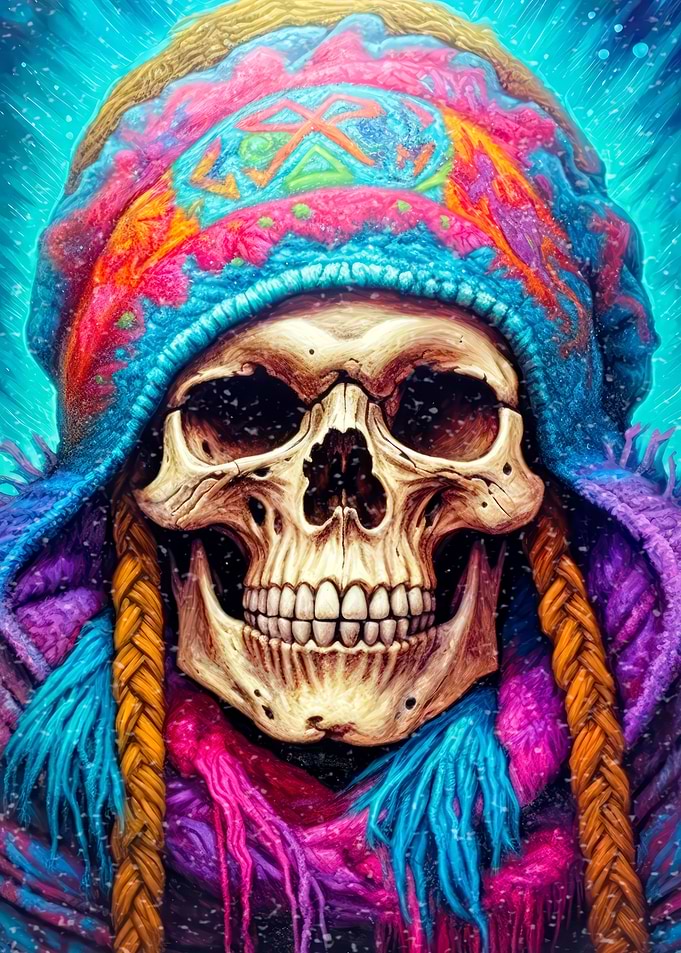 Trippy Tranquility Skull