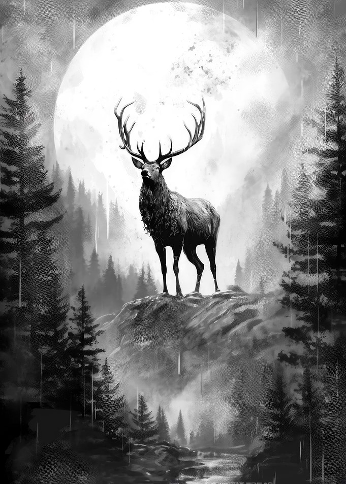 Moonlit Deer