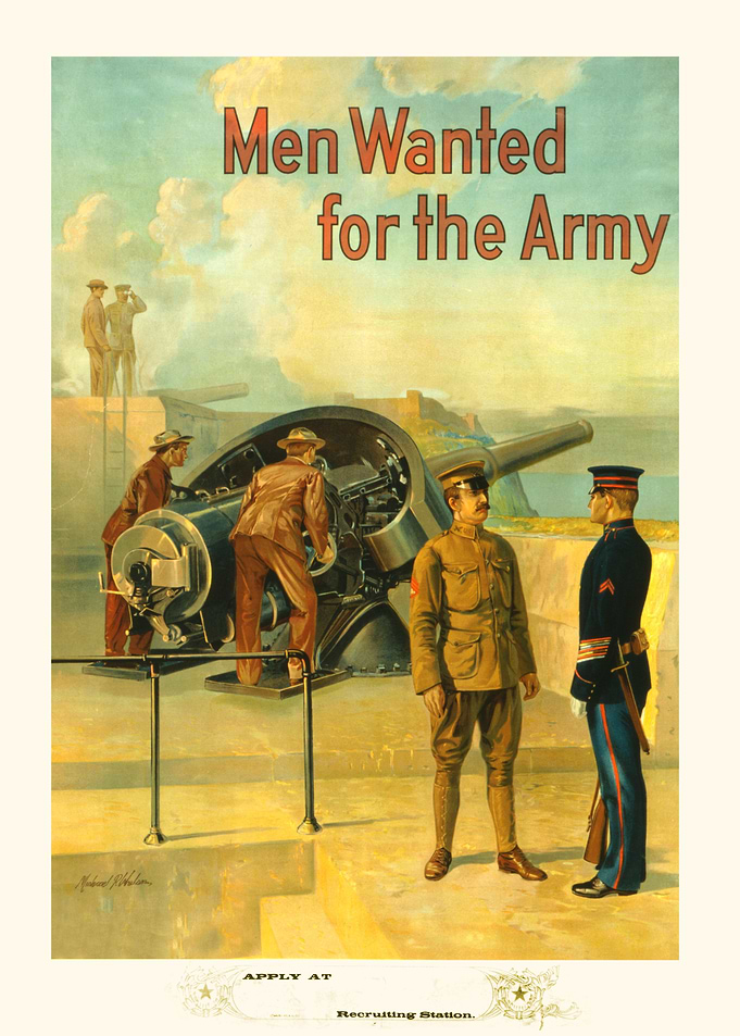 Men wanted for the army