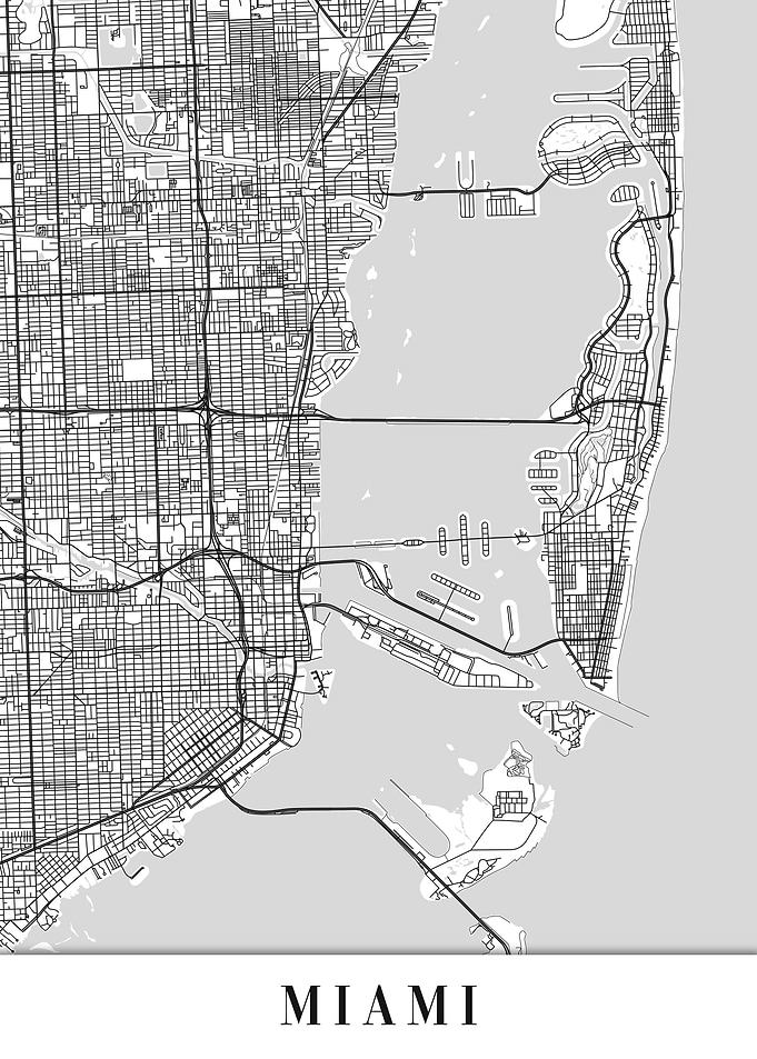 Miami White Map