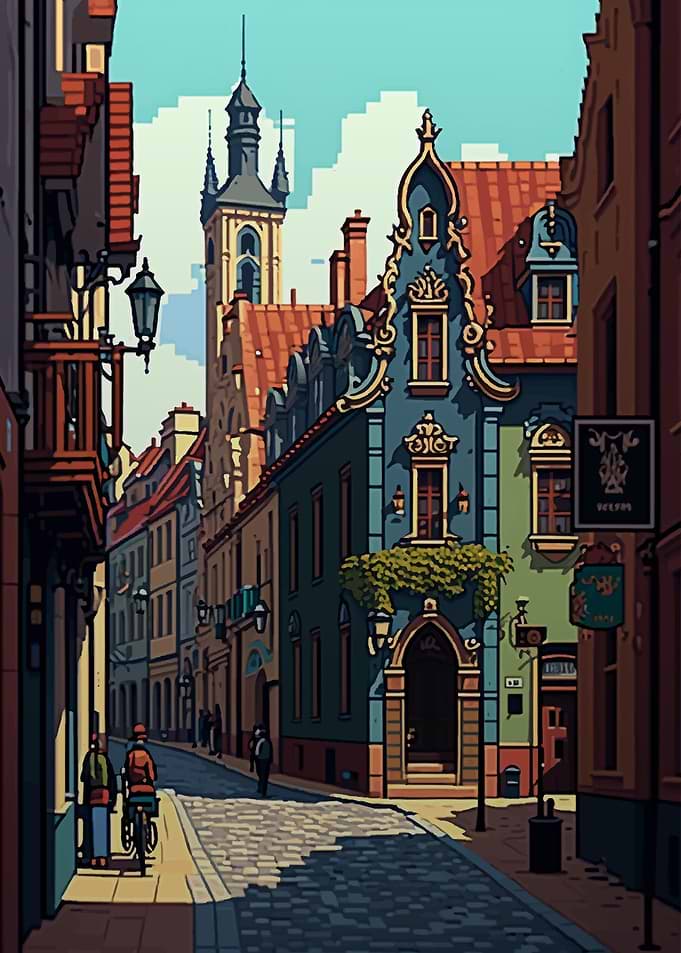 Poznan Pixel art