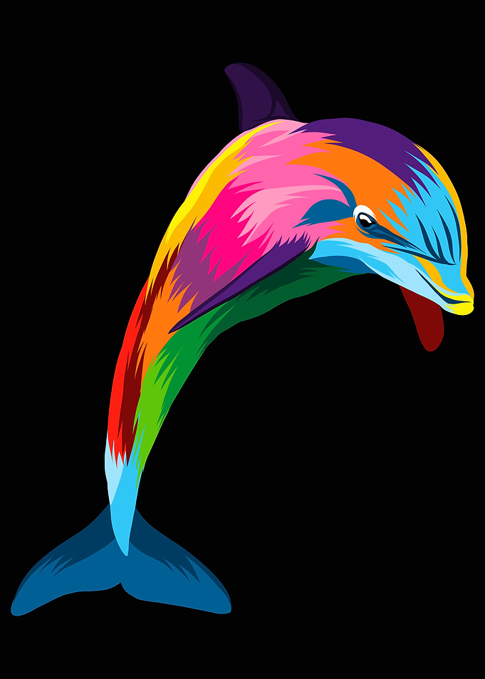 Abstract dolphin