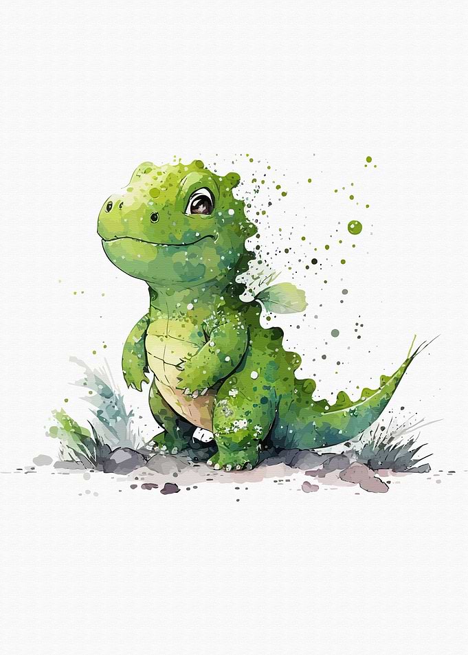 Dinosaur in watercolor