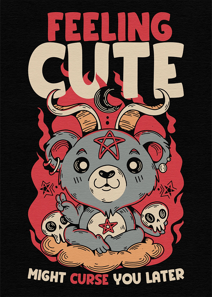 Funny Baphomet Gothic Art