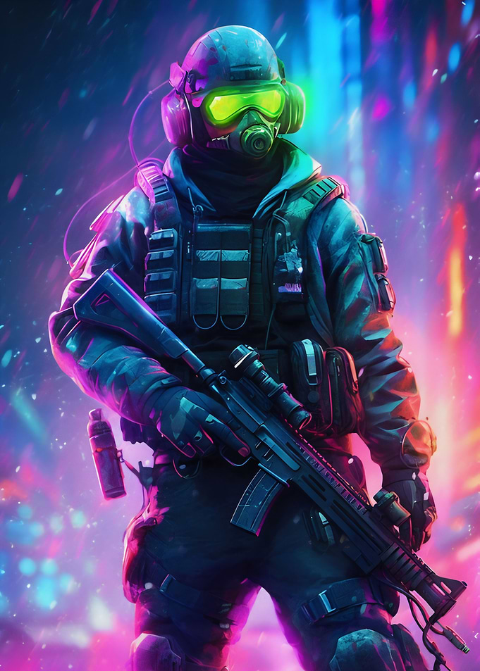 Neon Army Soldier