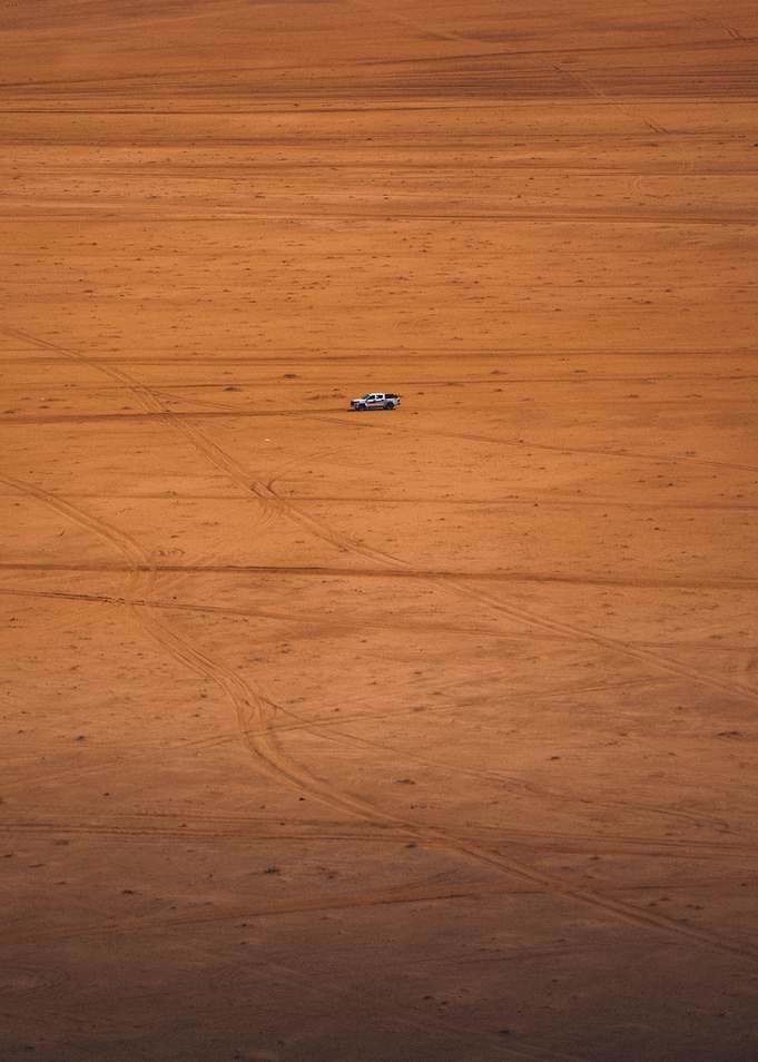 in desert flat sand