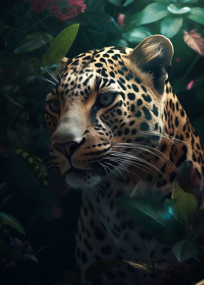 Exotic Floral Leopard