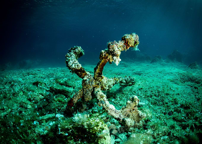 Old Anchor Underwater