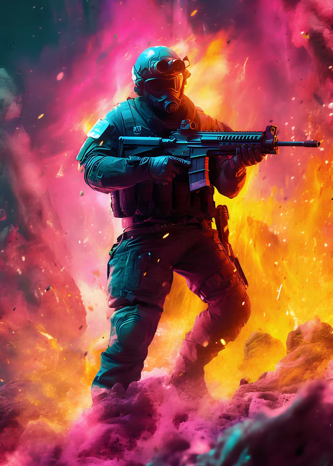 Neon Army Soldier
