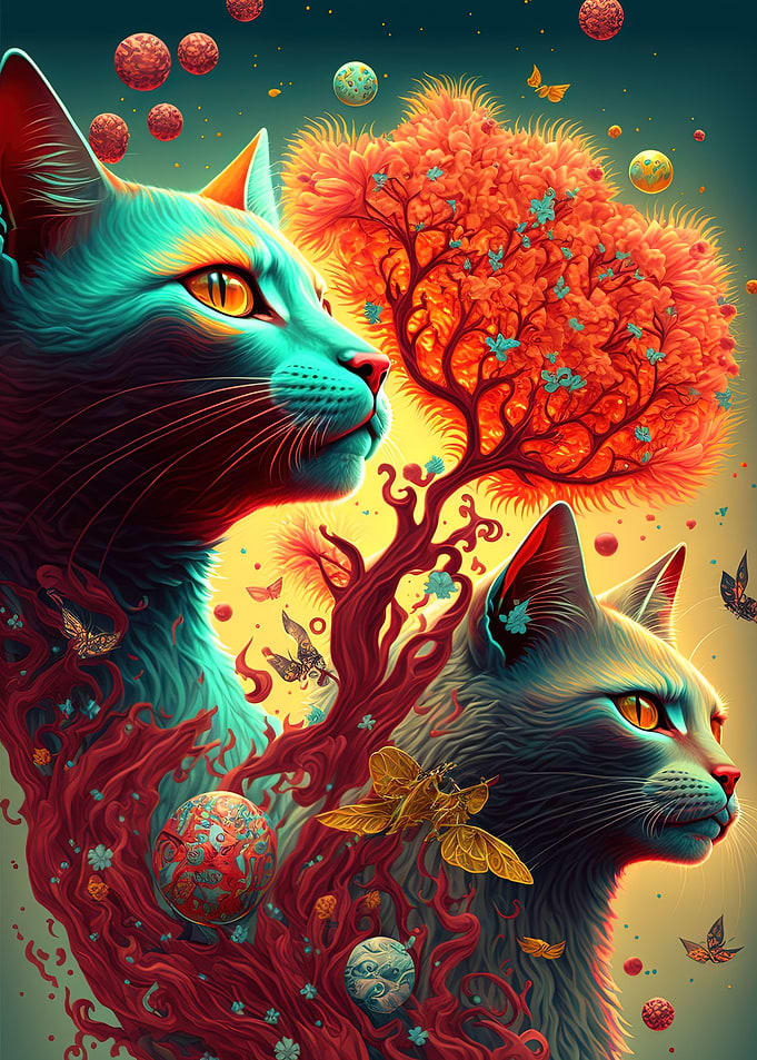 Chinese new year cute cats