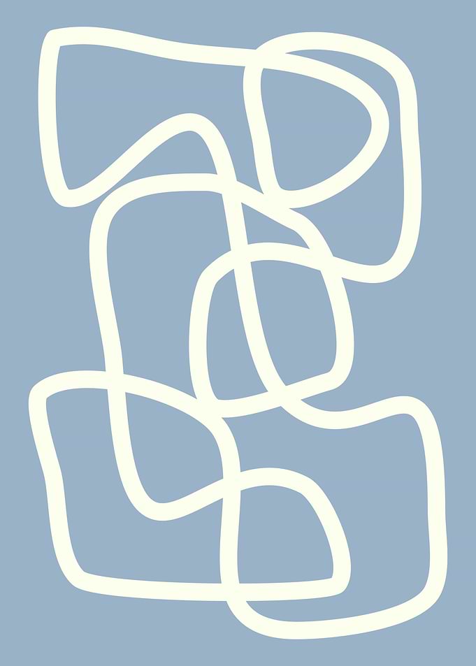 Abstract Maze in Blue