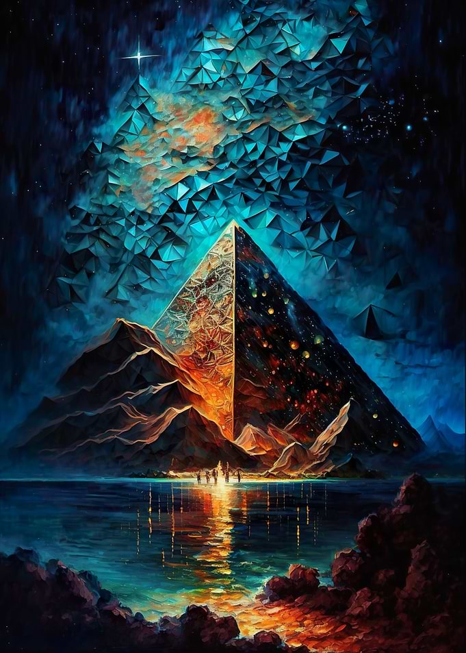 Rocky desert pyramids