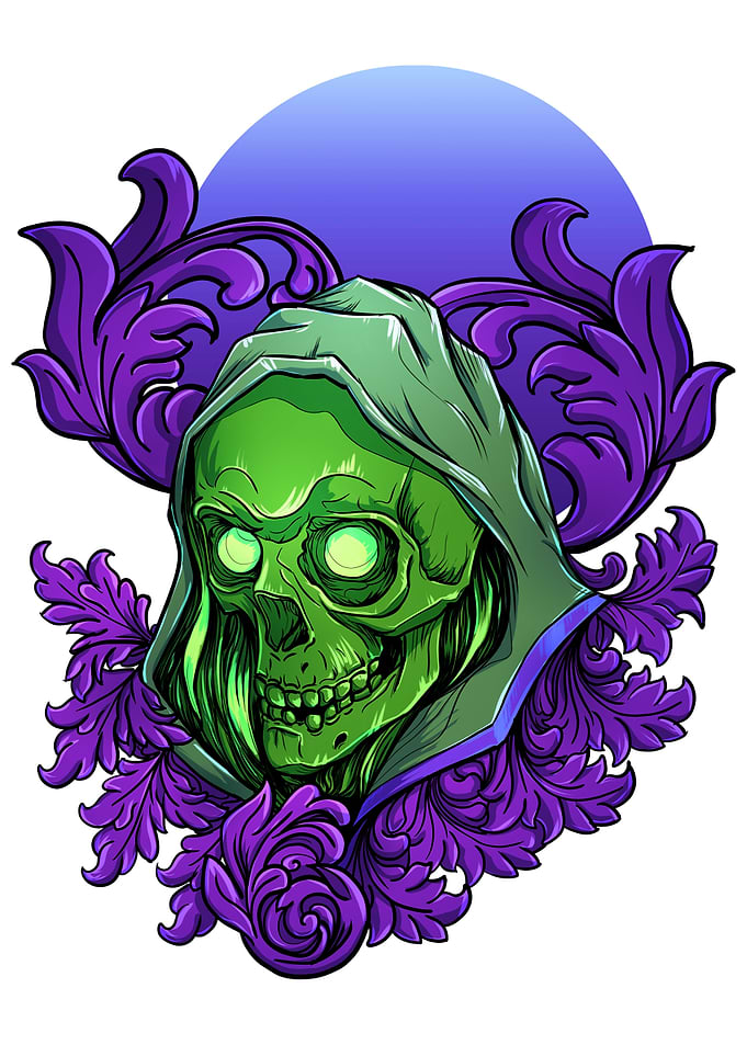 Hooded Enigma Skull