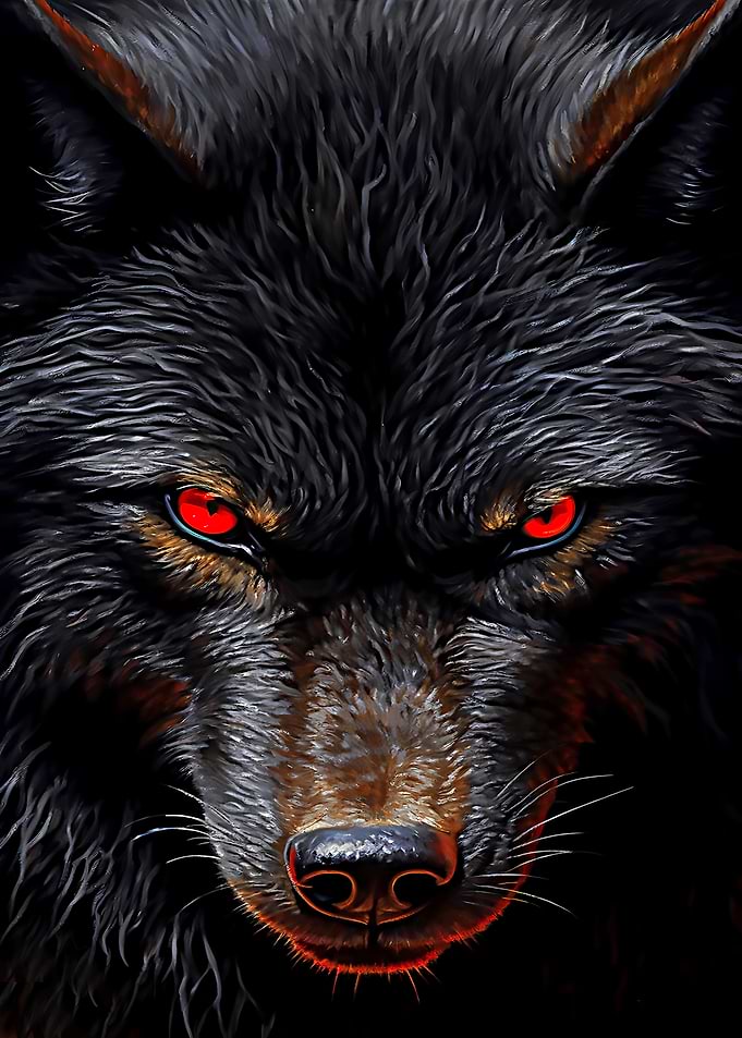 Dark Wolf Snow Ghost Stark