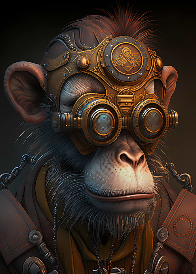Steampunk Ape 2 Chimpanzee
