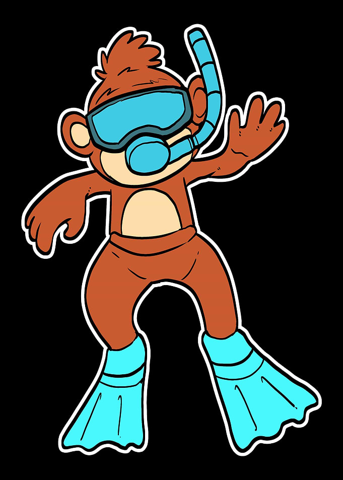 Monkey Diver Deep Sea Dive