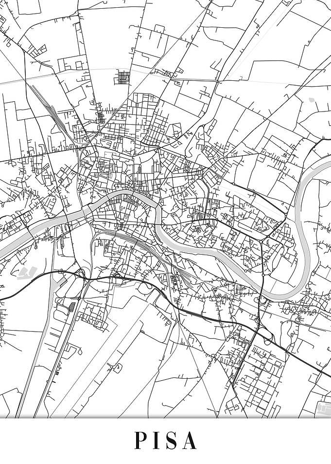 Pisa White Map
