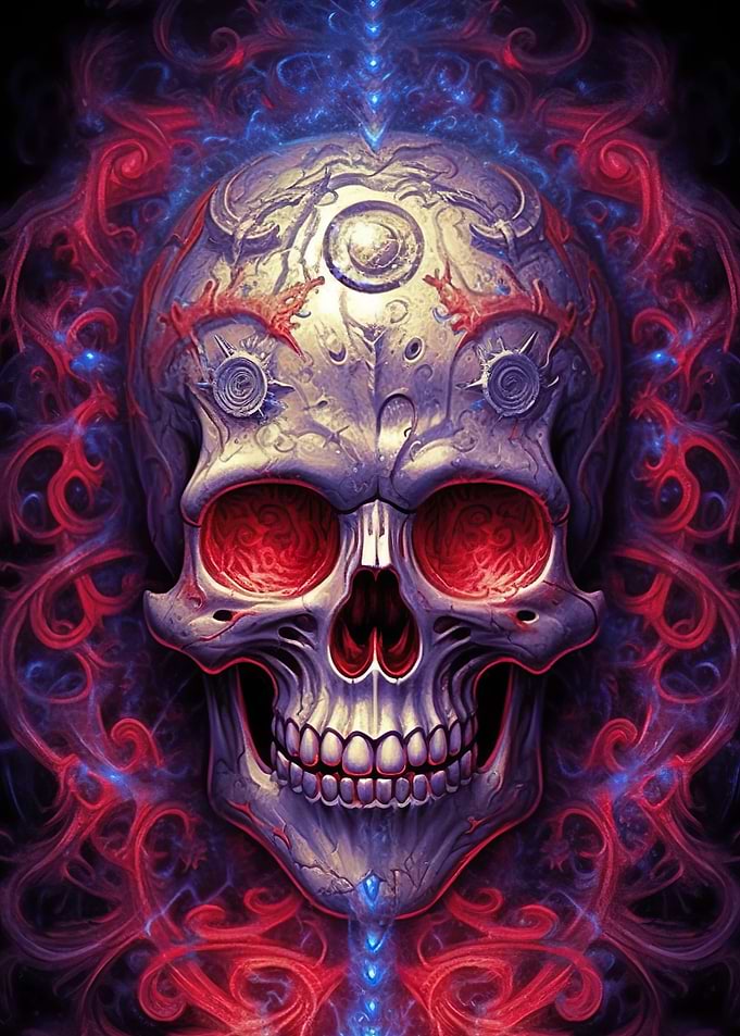 Violet Skull Artwork