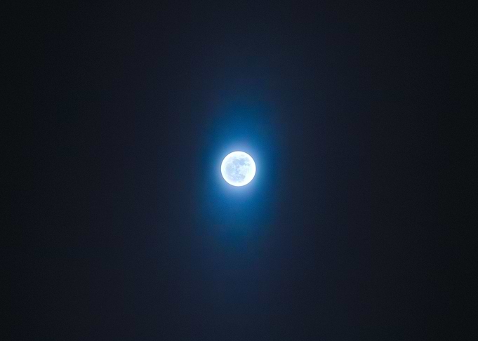 Shiny blue Moon