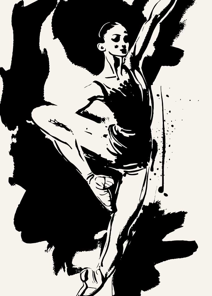 Black and White Ballerina