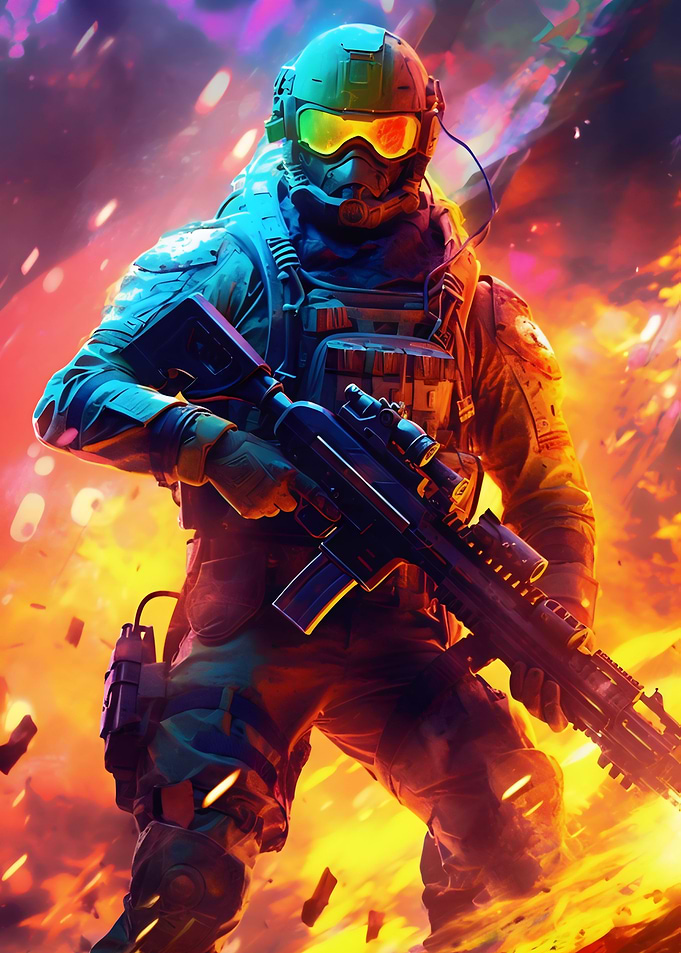 Neon Army Soldier