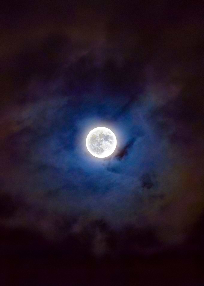 Moon in the clouds