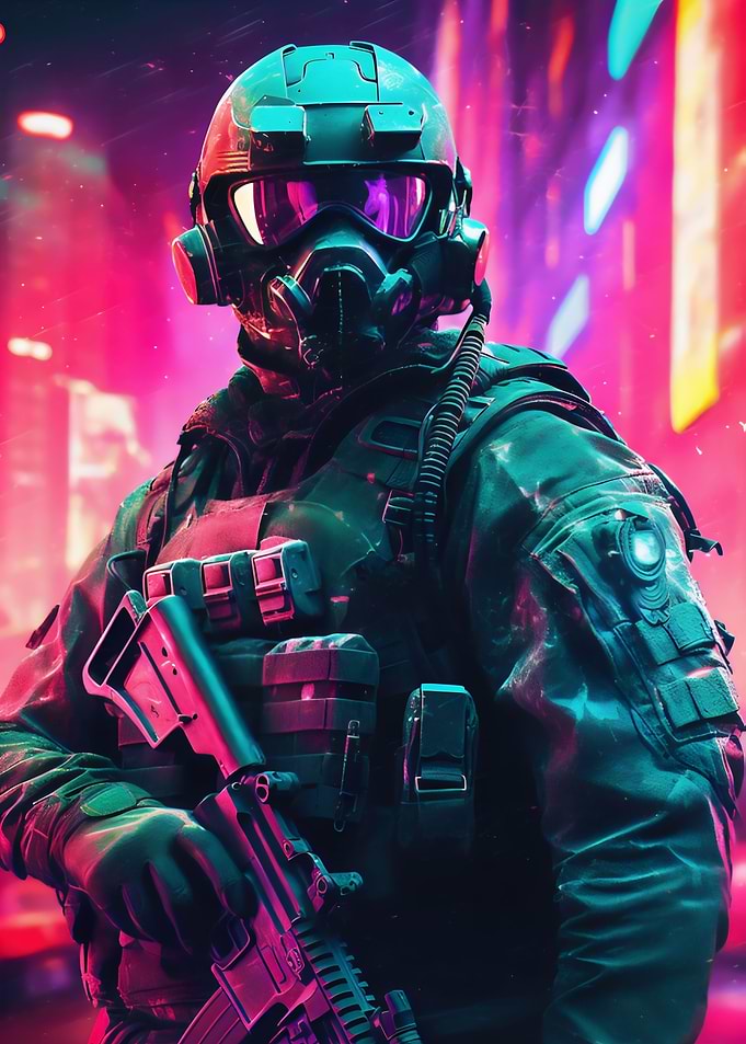 Neon Army Soldier