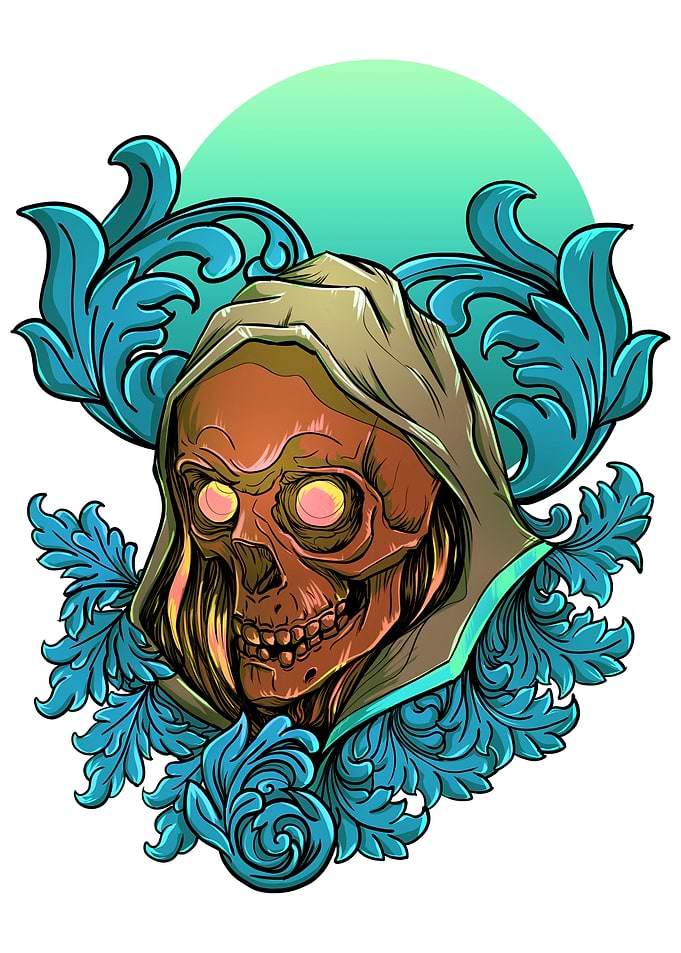 Hooded Enigma Skull