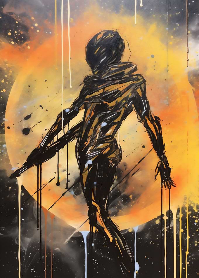 Abstract silhouette art