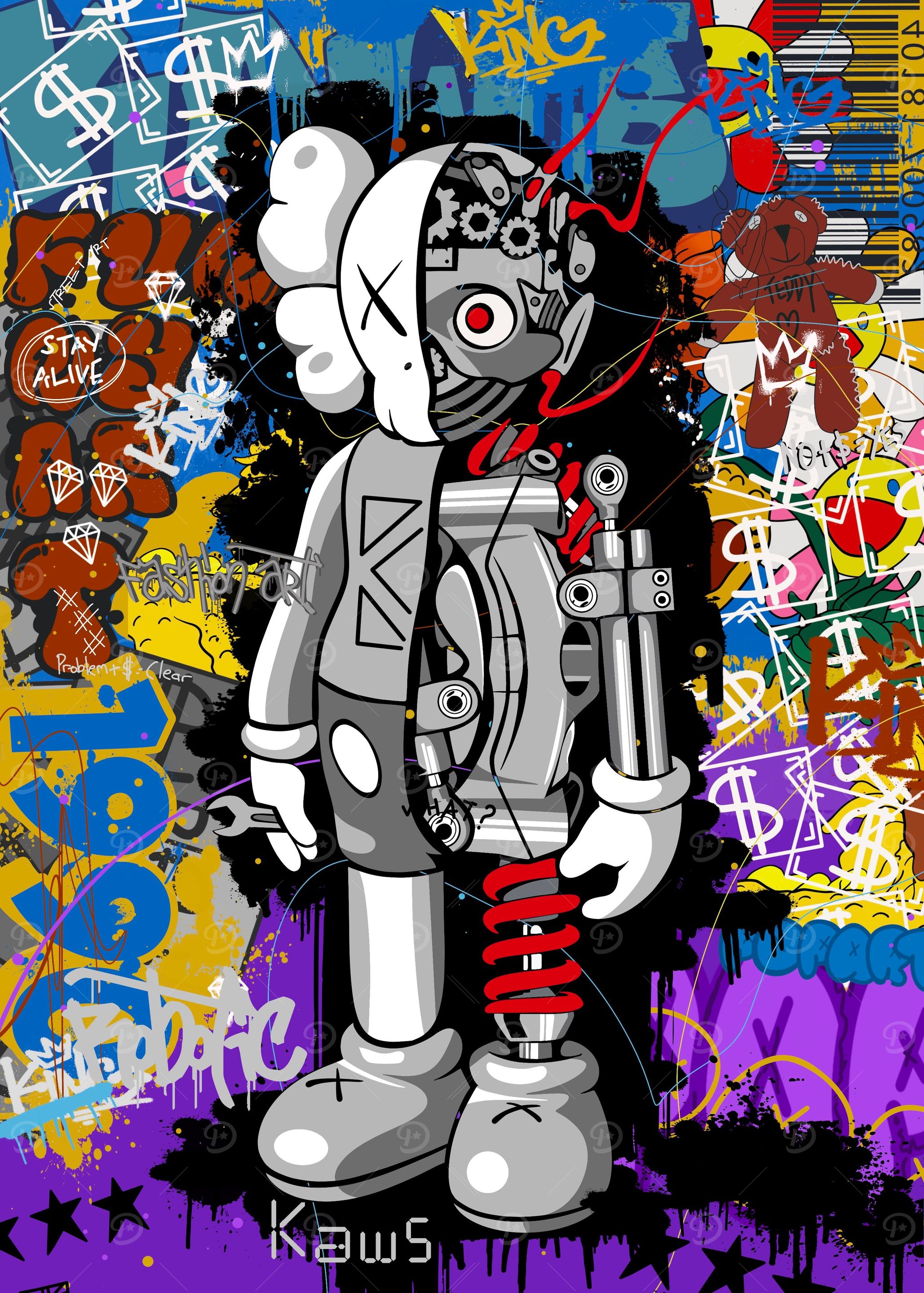 Abstract graffiti Robotic