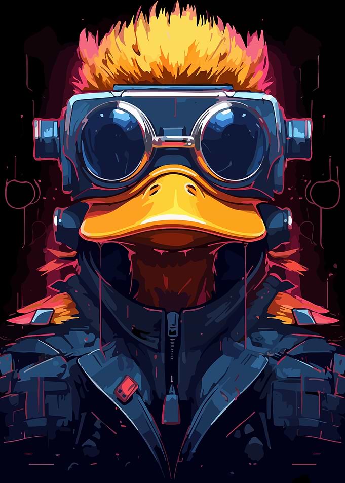 Cyberpunk Duck Animal