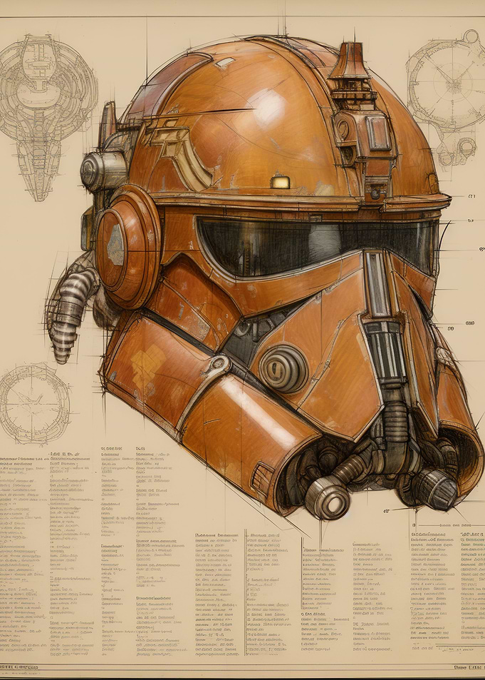 robot helmet blueprints