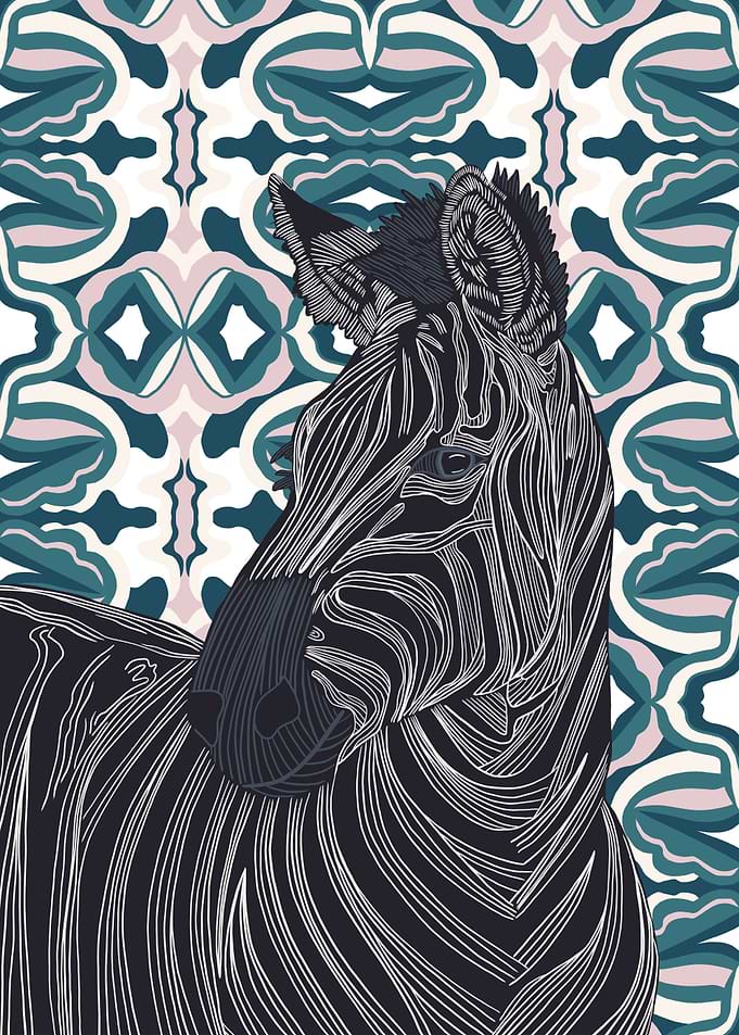 Modern Stripy Zebra