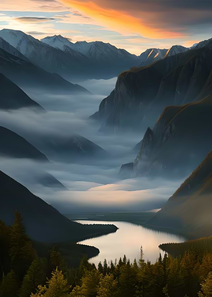 Mountains and Valley