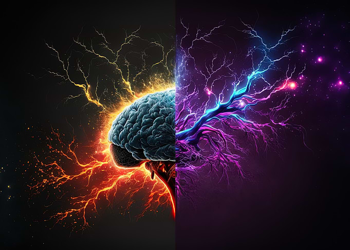 Futuristic mind abstract