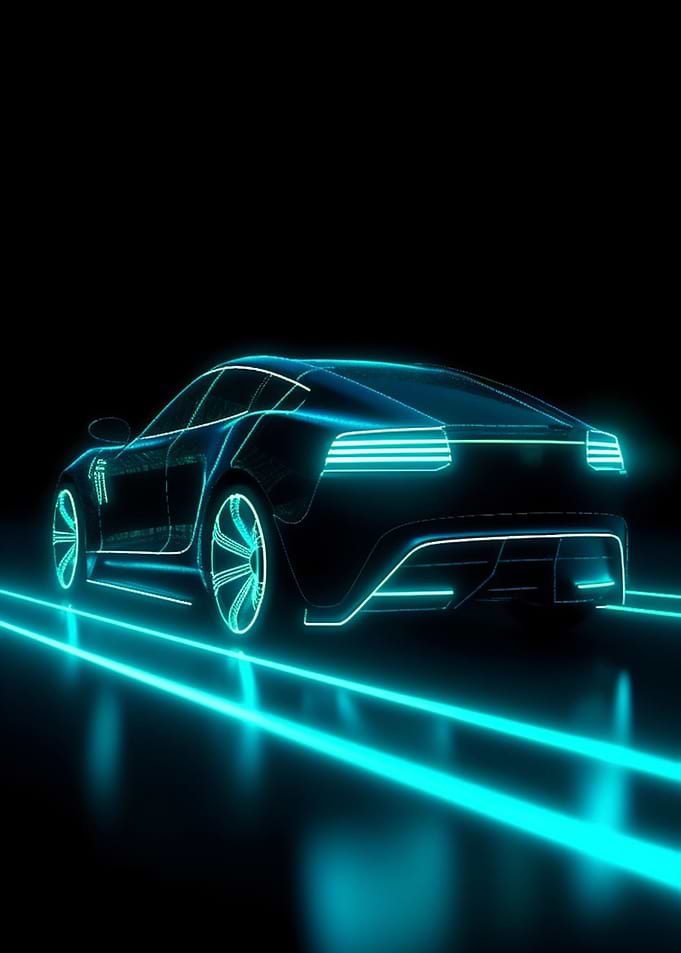 Electric neon car