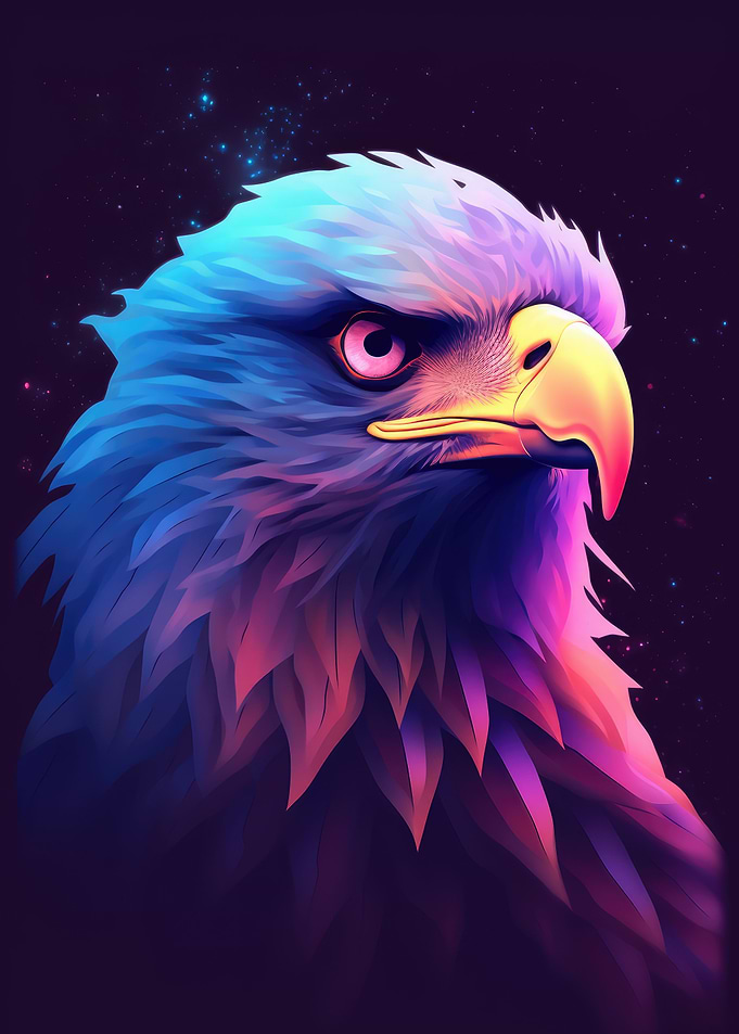 Colorful Space Hawk