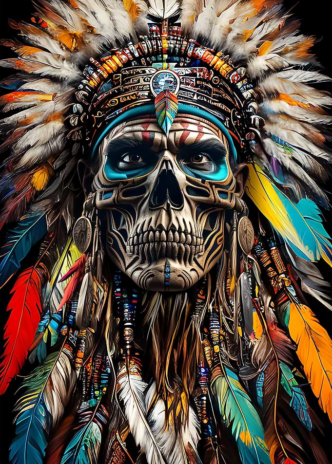 Native skull warrior