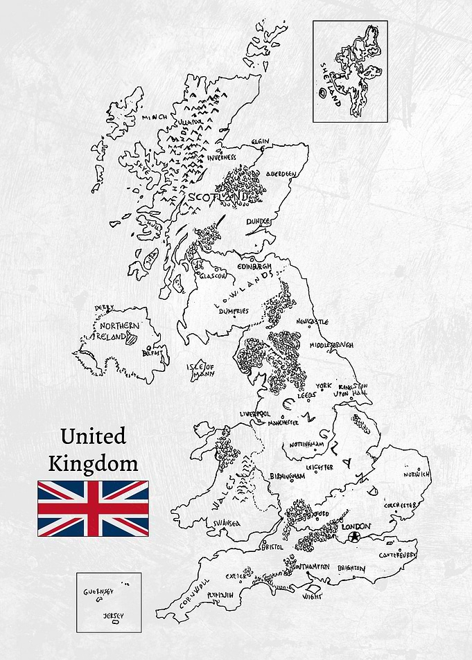 Map of the United Kingdom