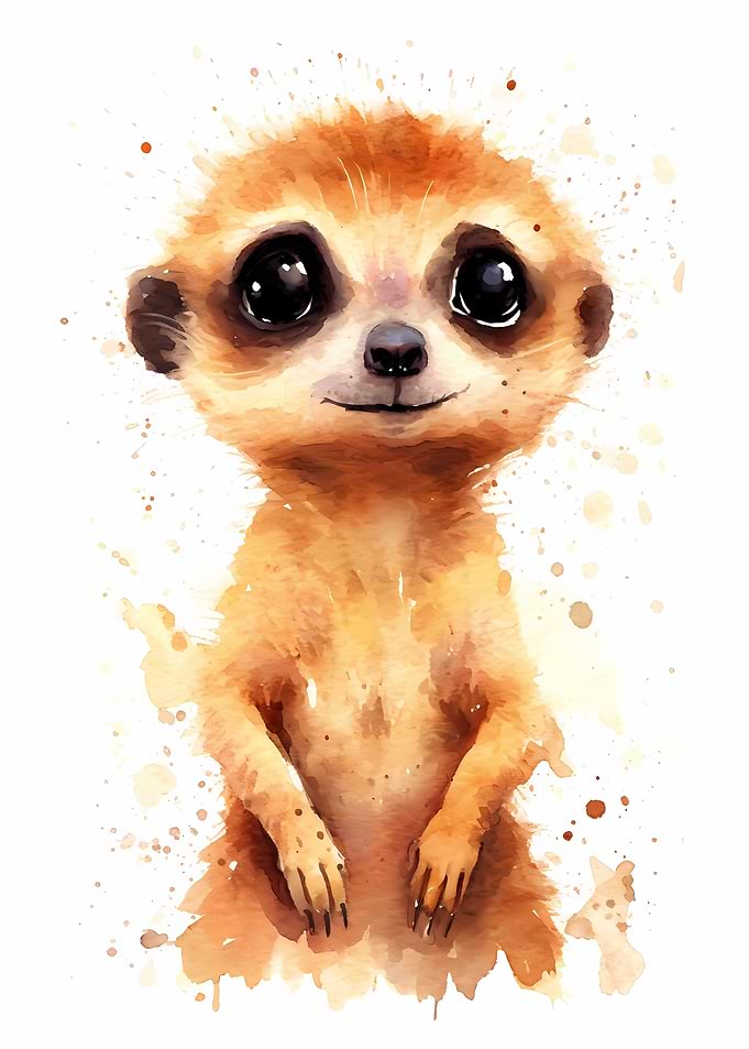 Meerkat Watercolor