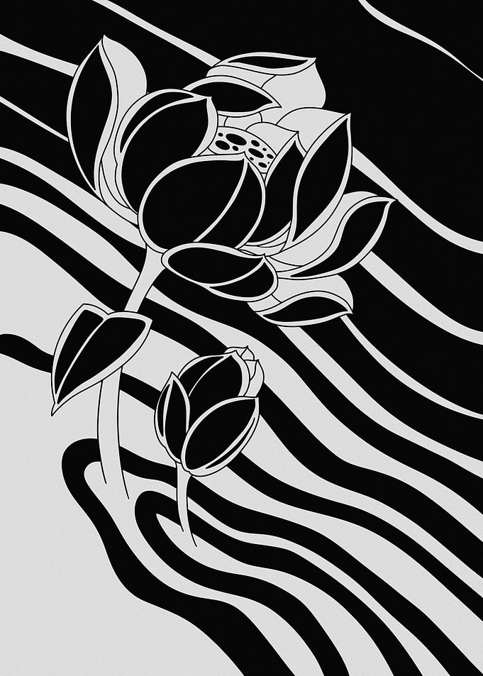 Suminagashi Lotus