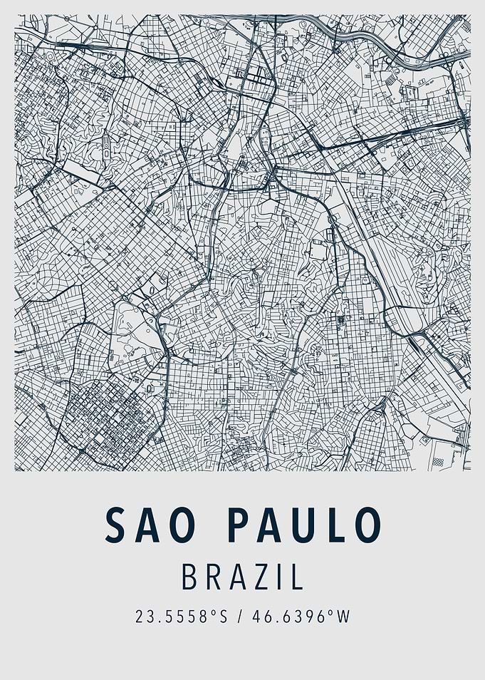 sao paulo simple map