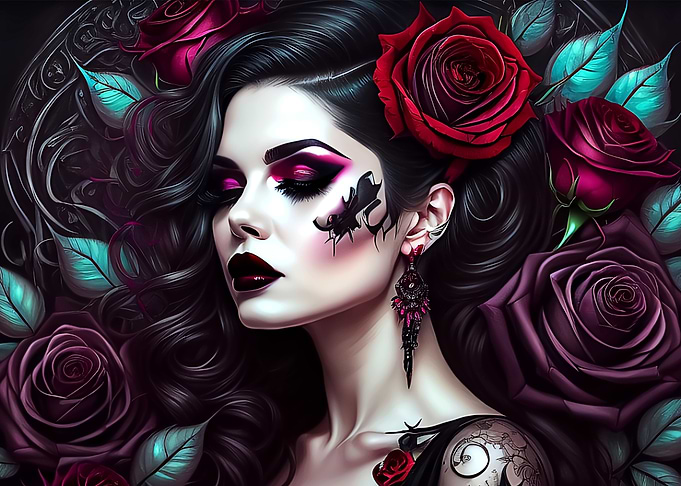 Goth rose queen