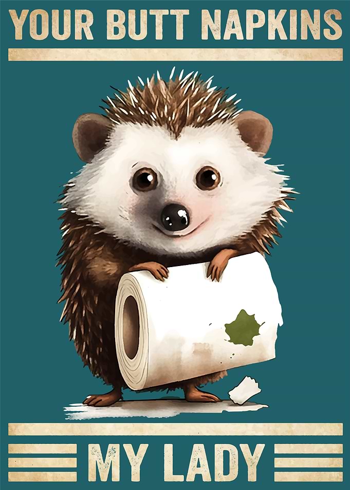 Hedgehog Your Butt Napkins
