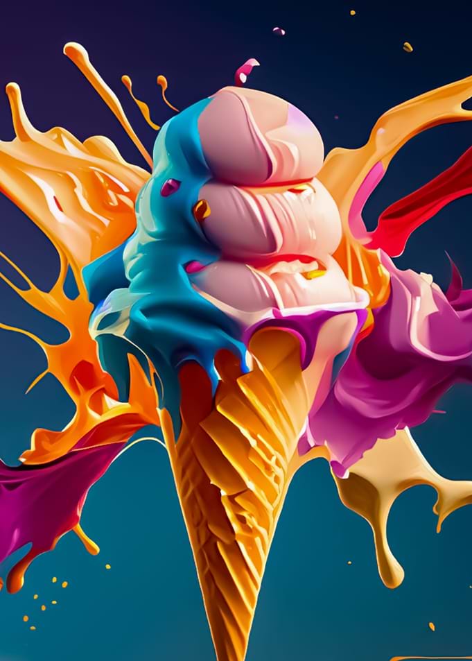 exploding ice cream