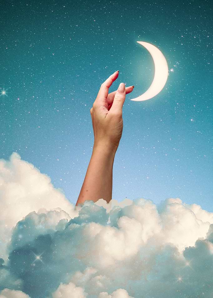 Hand in the clouds