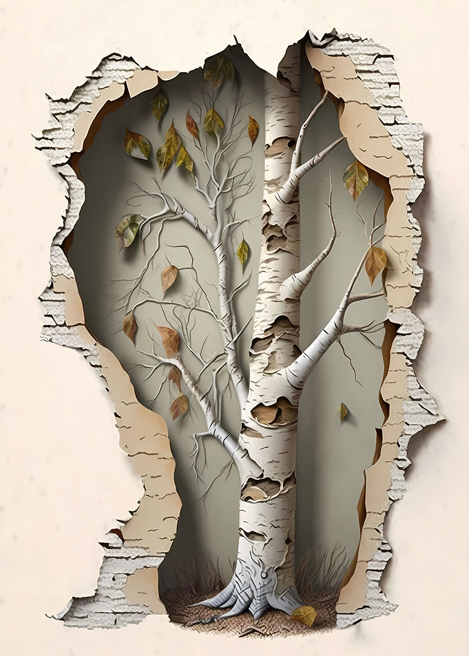 Twisted Ragged Edge Tree